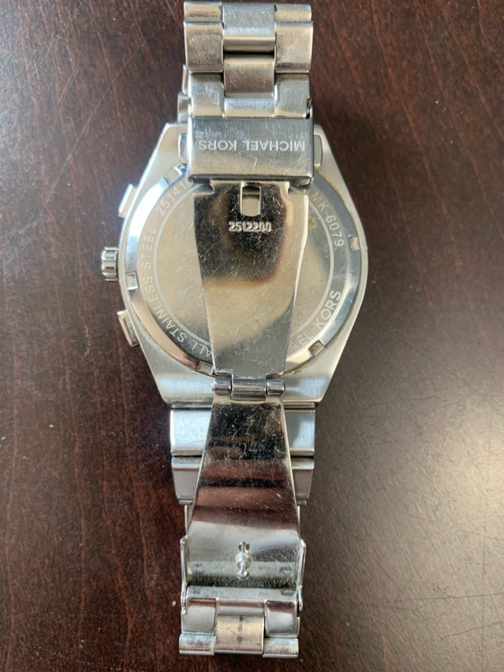 Michael Kors Silver and Rose Gold Men’s Chronograph Watch with Light Blue Dial - Picture 2 of 4